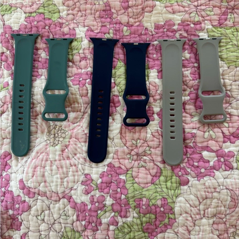 Apple Watch Bands in Navy Teal and Gray